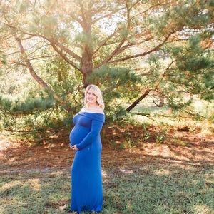 Blue maternity dress